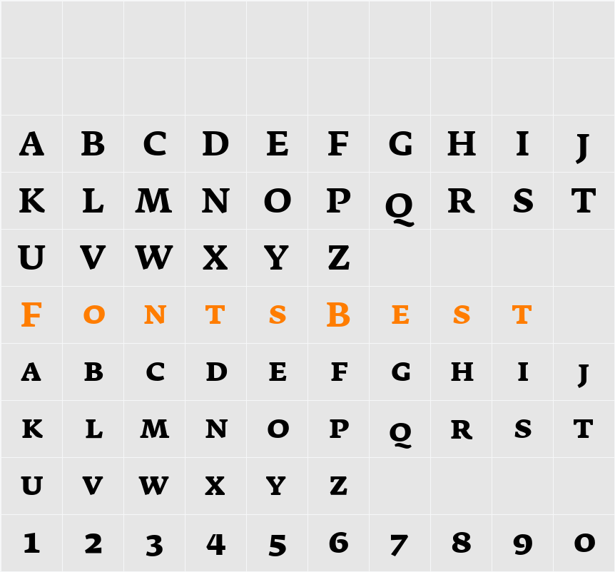 FedraSerifA Character Map