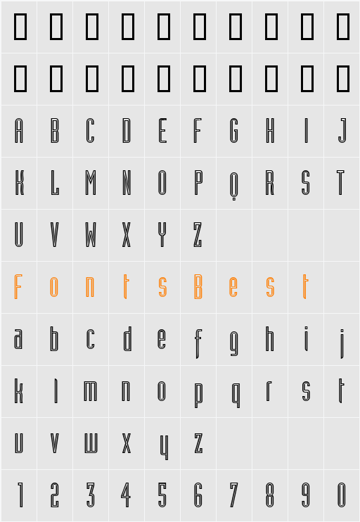 AssemblyOutlineSSK Character Map