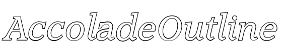 AccoladeOutline Font Image