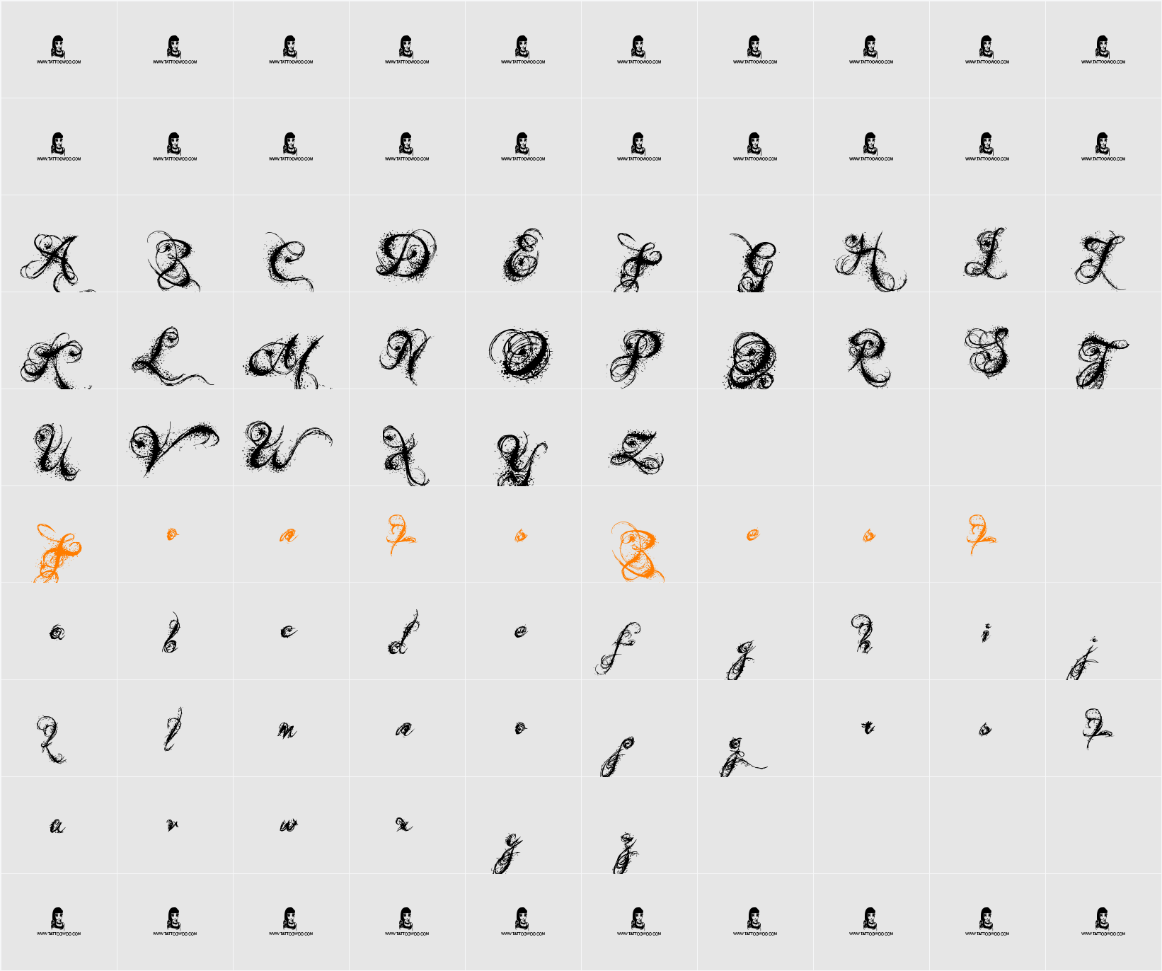 Angels Message Character Map