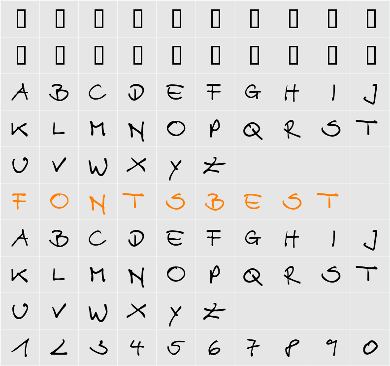 Alex by Harry Troeger Character Map