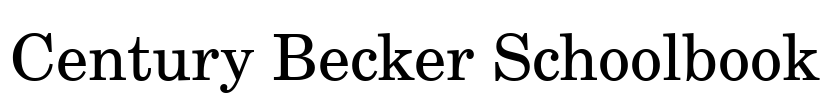 Century Becker Schoolbook Font Image