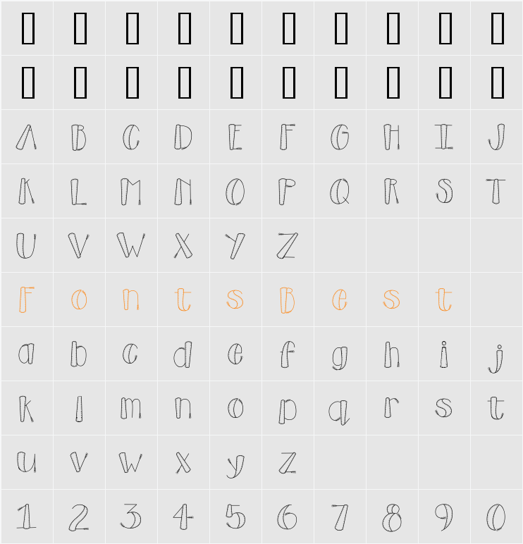 CK Delight Character Map