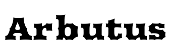 Arbutus Font Image