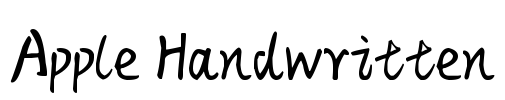 Apple Handwritten Font Image