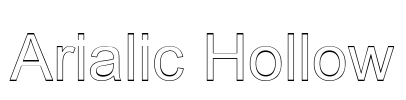 Arialic Hollow Font Image