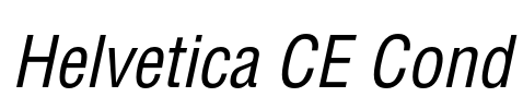 Helvetica CE Cond Font Image