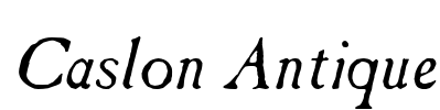 Caslon Antique Font Image