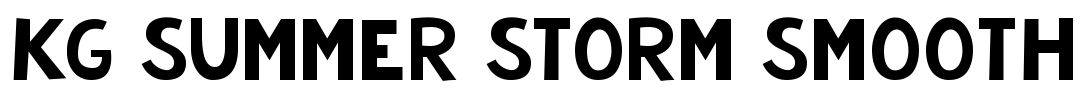 KG Summer Storm Smooth Font Image