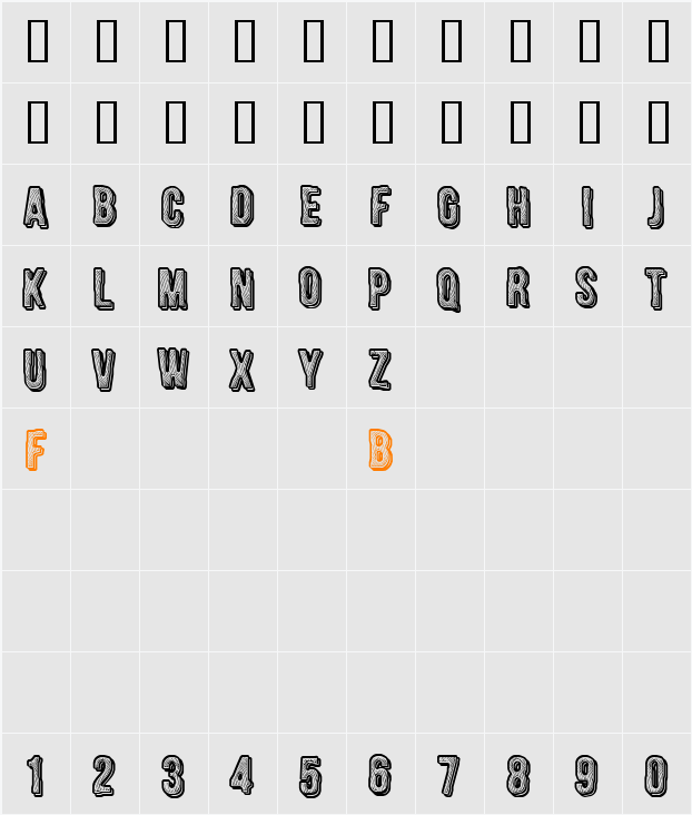 CF Engraved Character Map