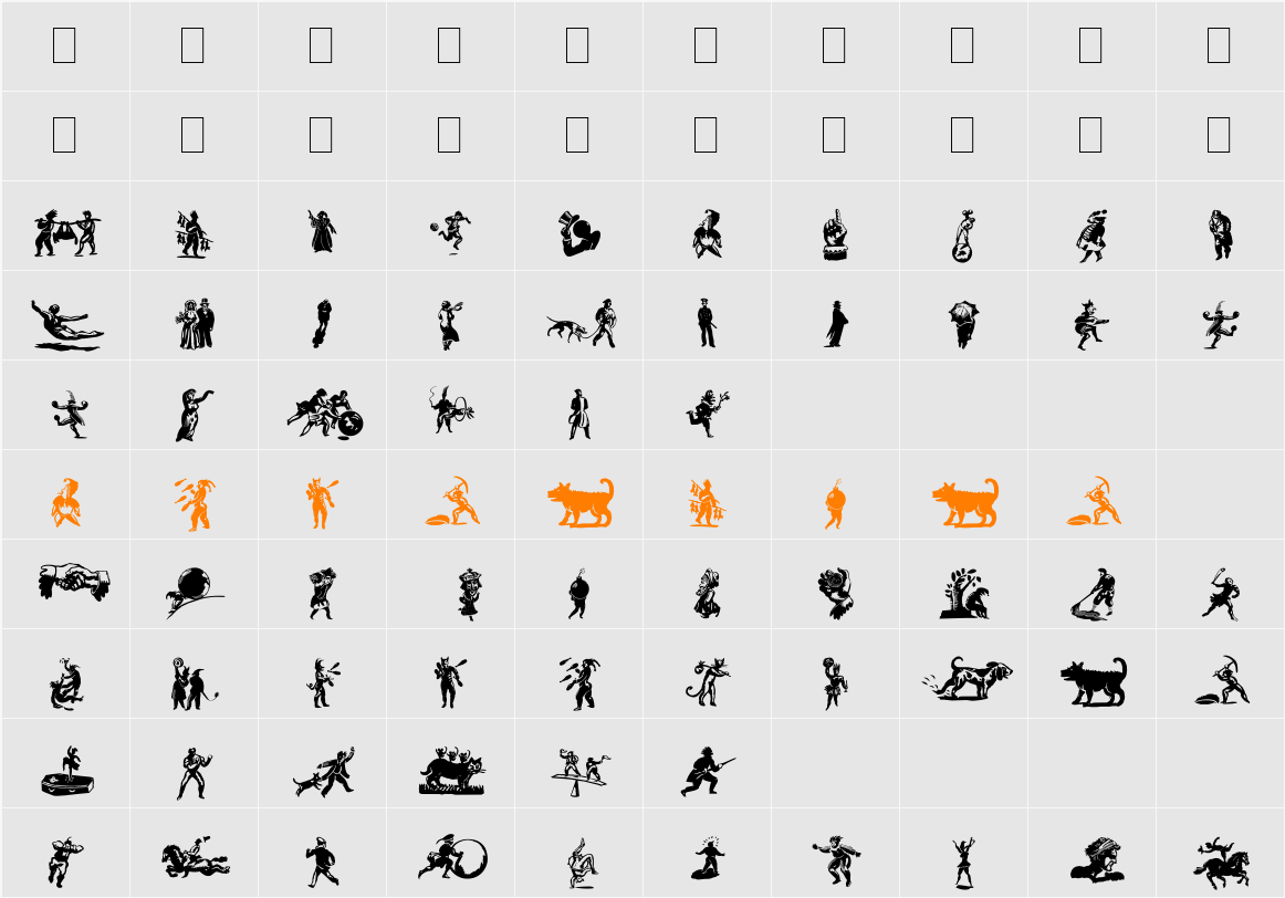 DF Primitives Character Map