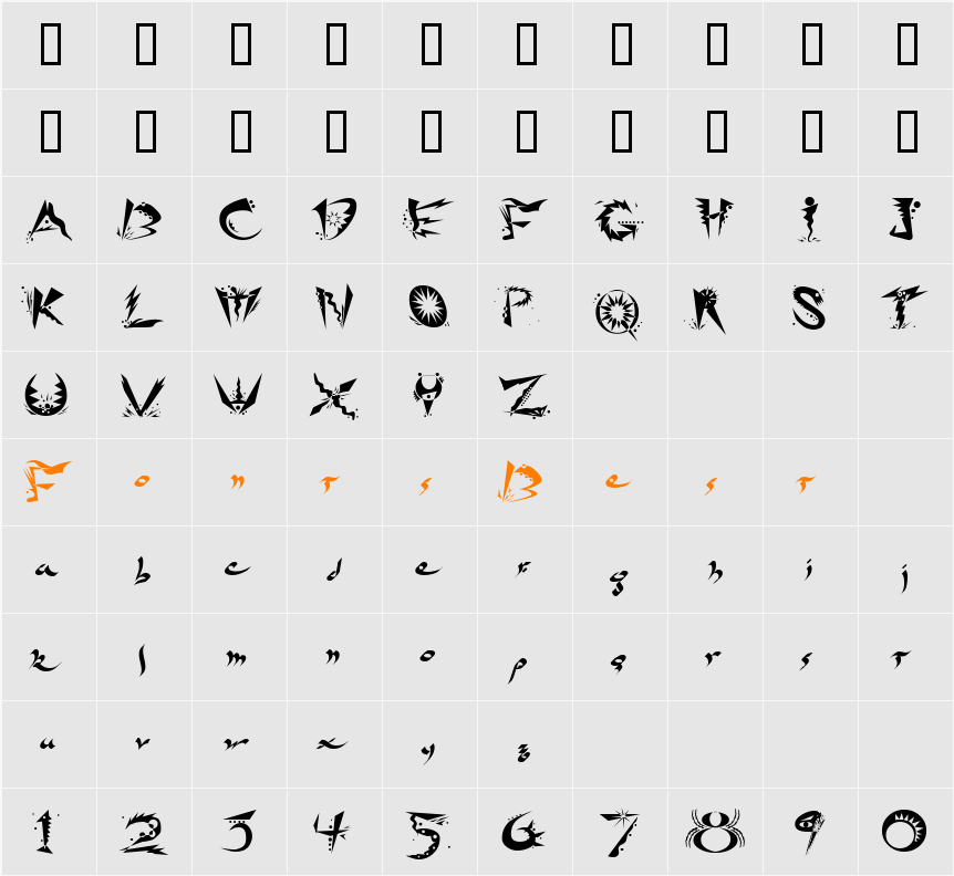 JI-Haying Character Map