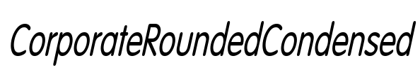 CorporateRoundedCondensed Font Image