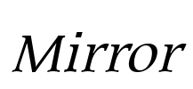 Mirror Font Image