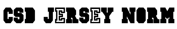 CSD-JERSEY-Norm Font Image