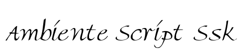 Ambiente Script Ssk Font Image