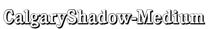 CalgaryShadow-Medium Font Image