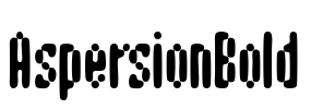 AspersionBold Font Image