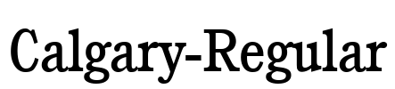 Calgary-Regular Font Image