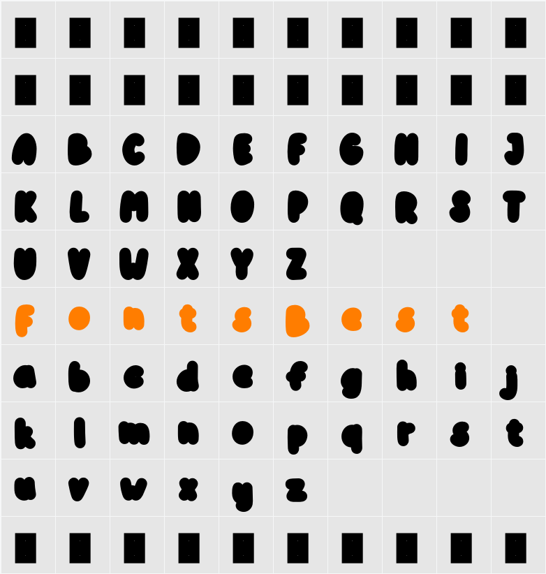 Kiddosy Free Block Character Map