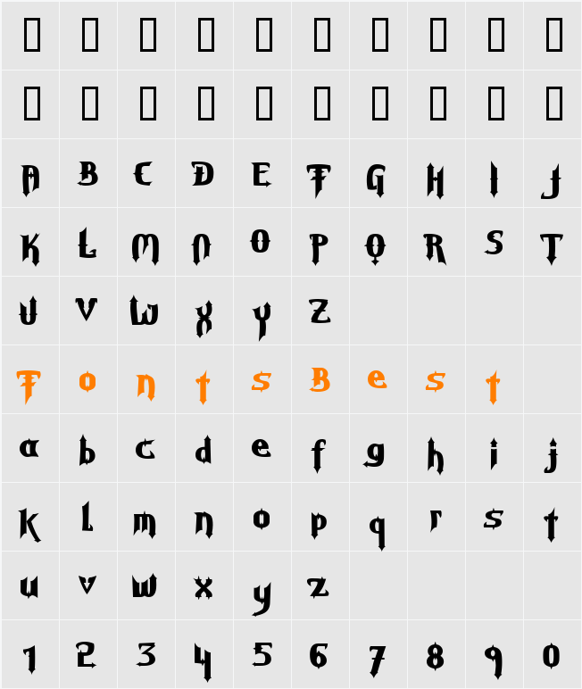 JI-Hassel Character Map