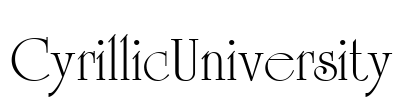 CyrillicUniversity Font Image