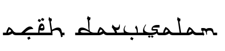 Aceh Darusalam Font Image