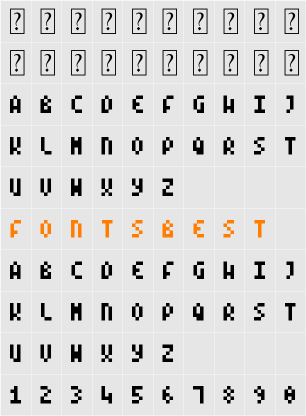 Mode X Character Map