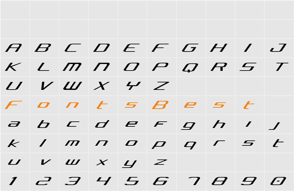 Concielian Light Character Map