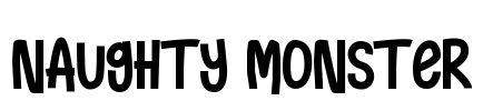 Naughty Monster Font Image