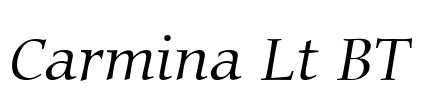 Carmina Lt BT Font Image