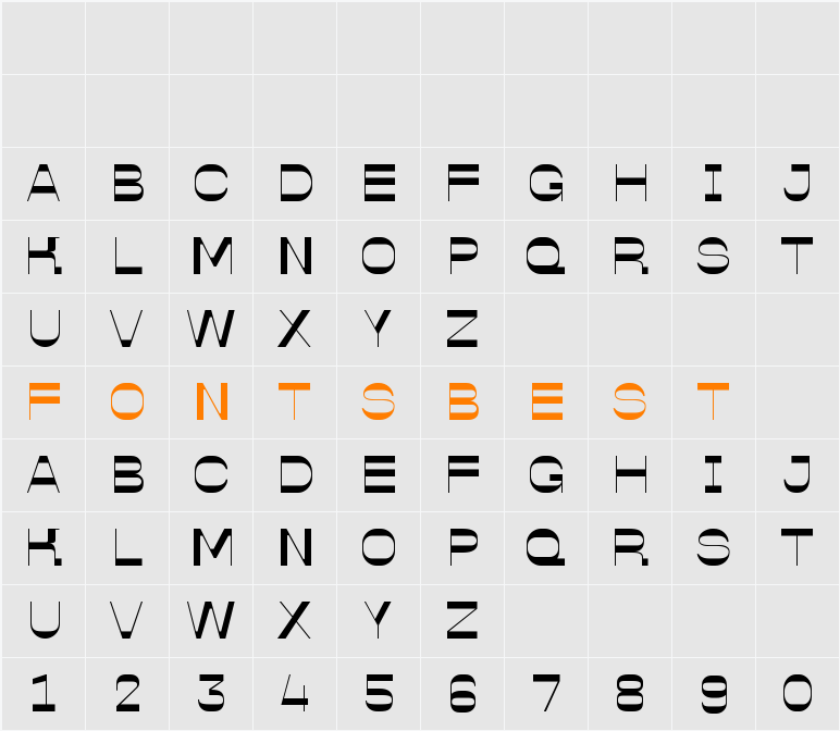 Expine Character Map