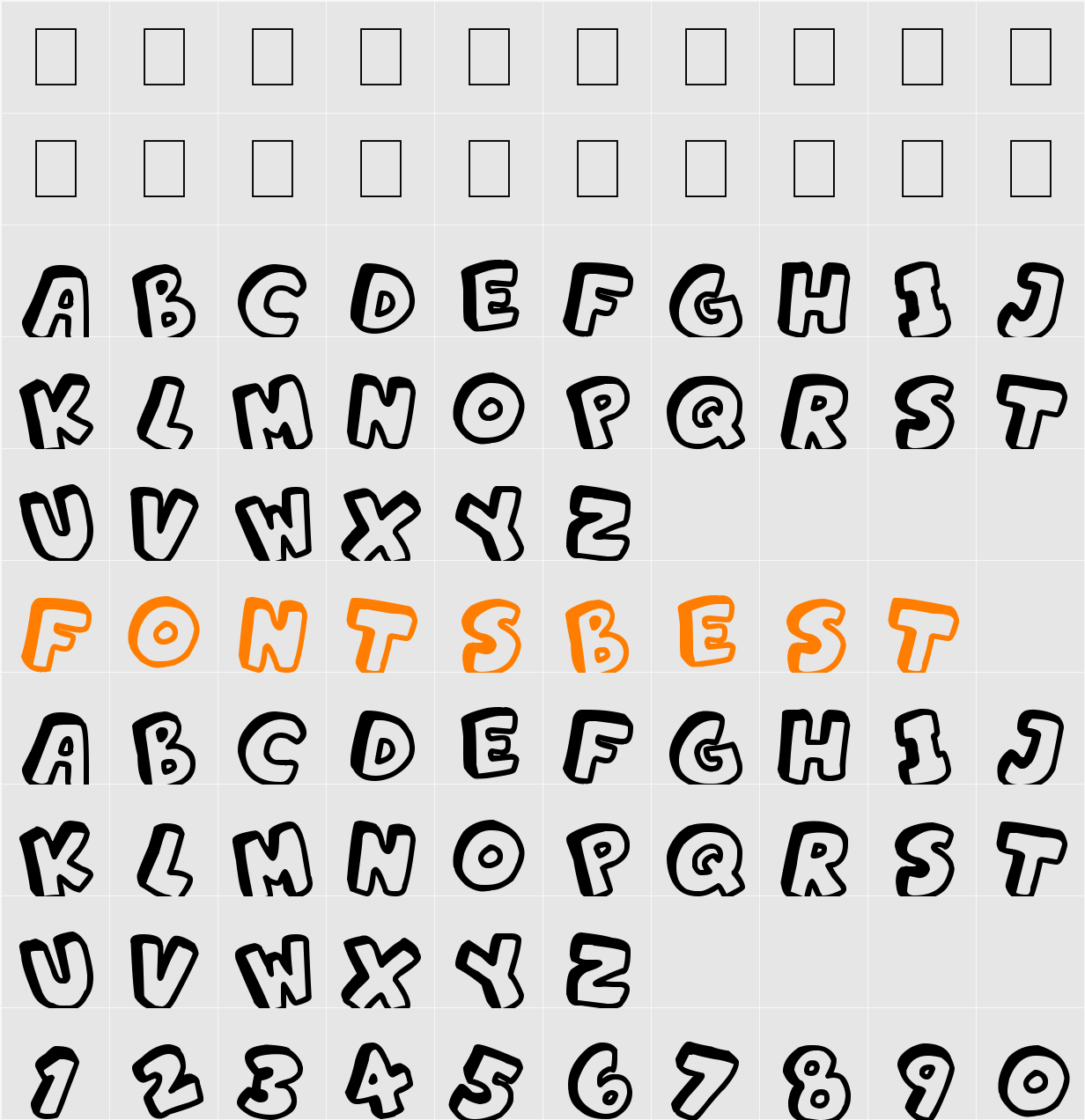 Alphabet Souplings Character Map