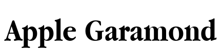 Apple Garamond Font Image