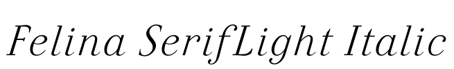 Felina SerifLight Italic