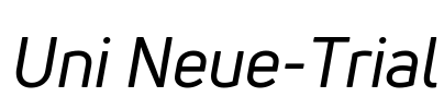 Uni Neue-Trial Font Image