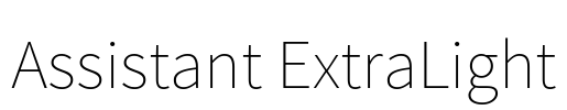 Assistant ExtraLight Font Image