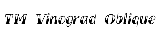 TM Vinograd Oblique Font Image