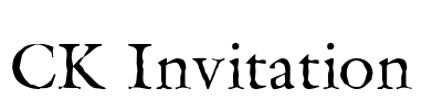 CK Invitation Font Image