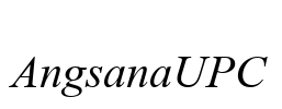 AngsanaUPC Font Image