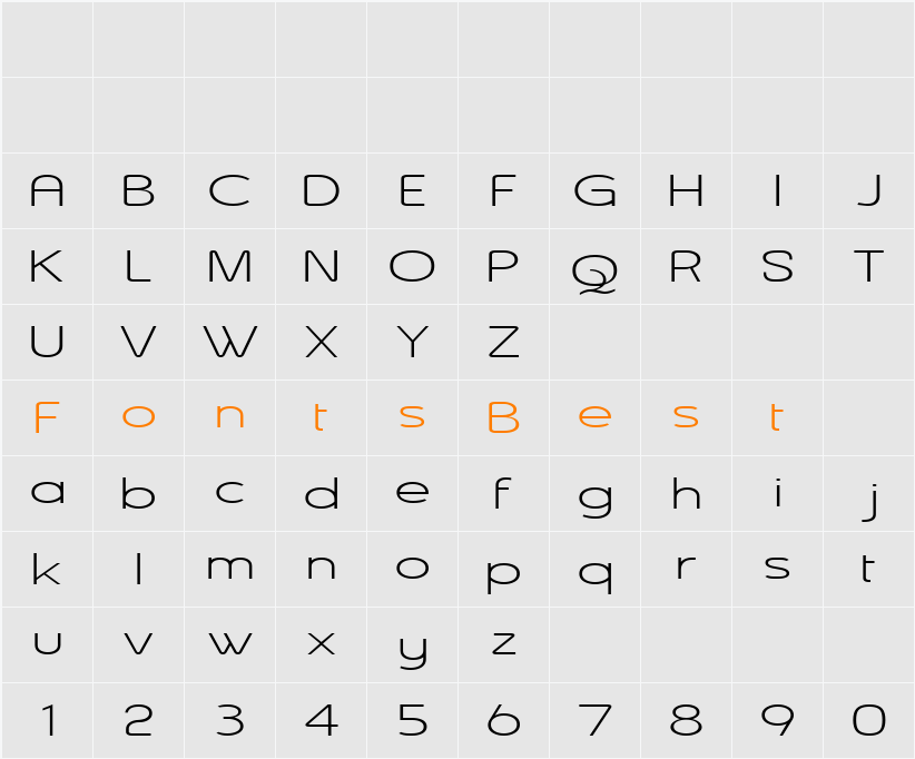 Asenine Wide Character Map