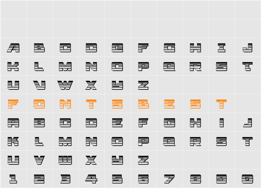 Aircruiser Gradient 3D Character Map