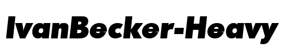 IvanBecker-Heavy Font Image