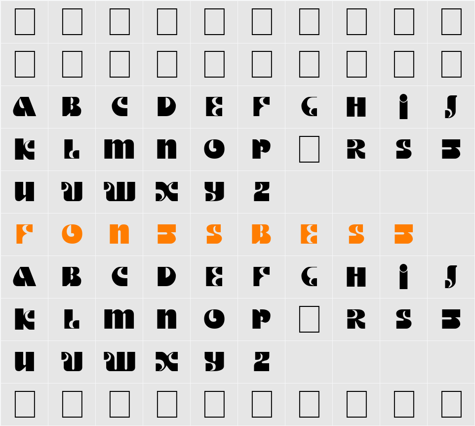 DS Motter Style Character Map