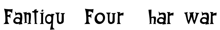 Fantique Four Shareware Font Image