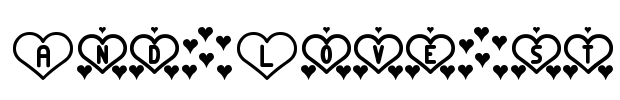 And Love st Font Image