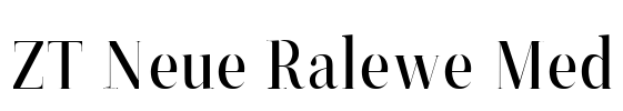 ZT Neue Ralewe Med Font Image