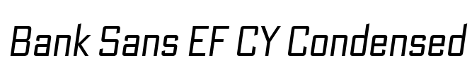 Bank Sans EF CY Condensed Font Image