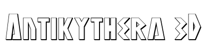 Antikythera 3D Font Image