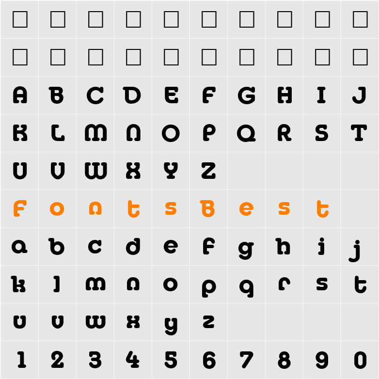 MelodMedium Character Map